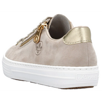 Rieker L59L1-60 (Halkadika) Iceberg Light Gold Nude Trainers