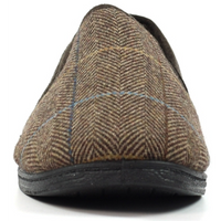 Lunar Lazy Dogz Harrison II Brown Tweed Slippers
