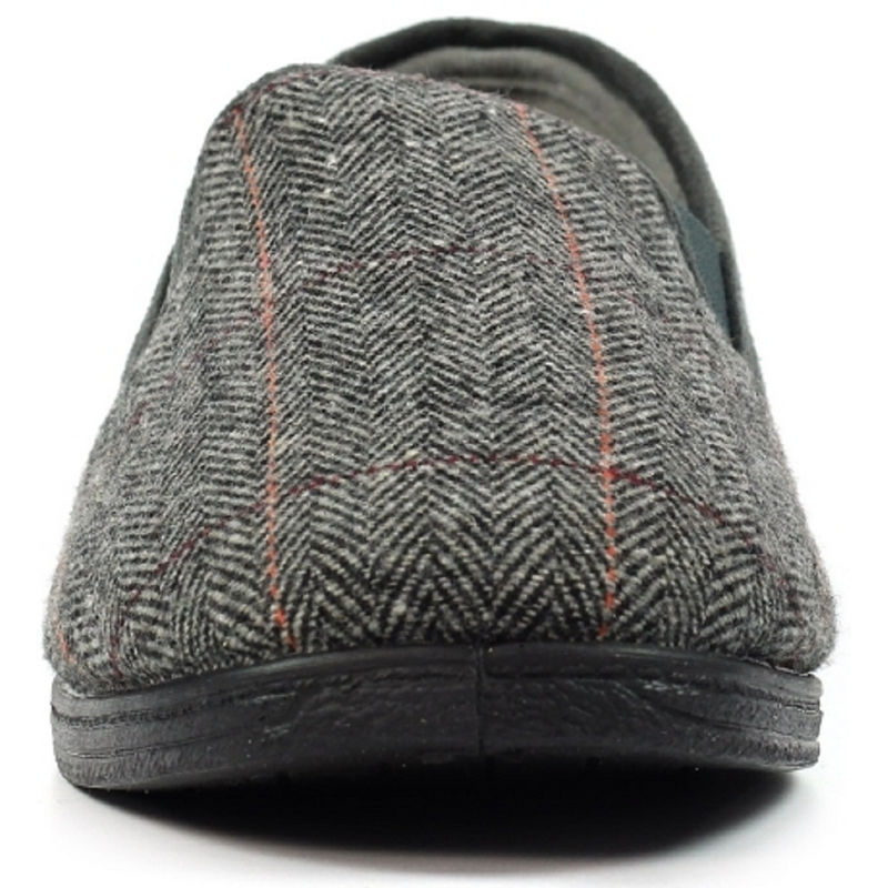 Lunar Lazy Dogz Harrison II Grey Tweed Slippers