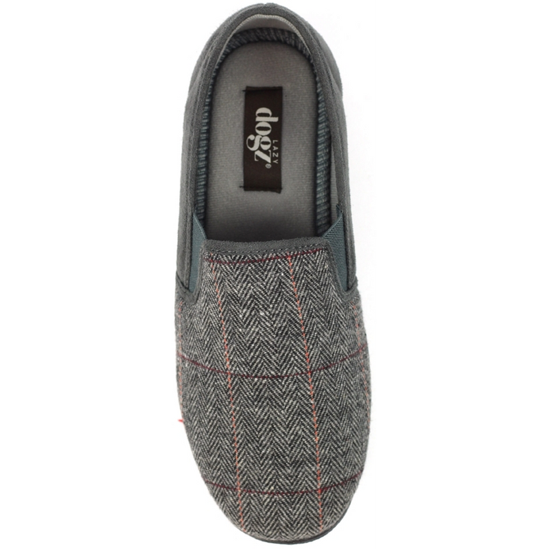 Lunar Lazy Dogz Harrison II Grey Tweed Slippers