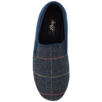 Lunar Lazy Dogz Harrison II Navy Tweed Slippers
