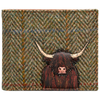 Yoshi Highland Cow Tweed Leather Wallet