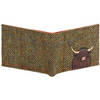 Yoshi Highland Cow Tweed Leather Wallet