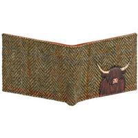 Yoshi Highland Cow Tweed Leather Wallet