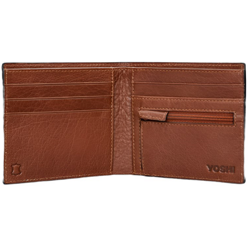 Yoshi Highland Cow Tweed Leather Wallet