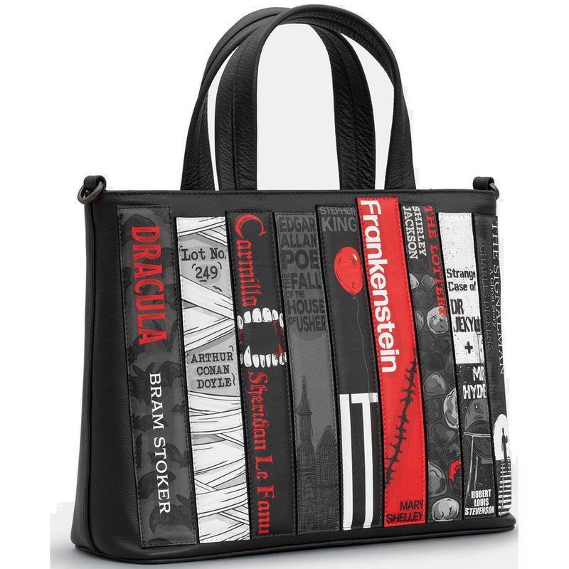 Yoshi Horror Bookworm Library Black Leather Grab Bag