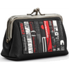 Horror Bookworm Library Black Leather Triple Frame Purse