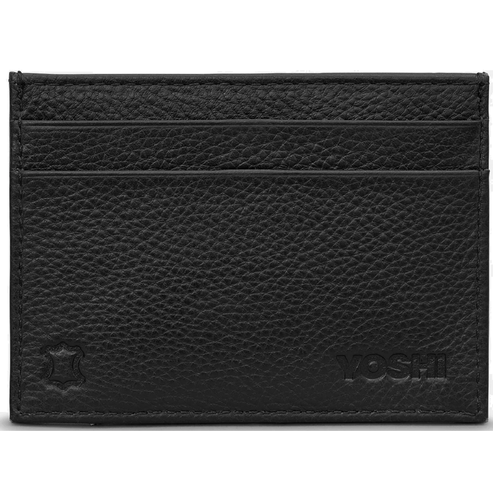 Yoshi Horror Bookworm Library Slim Black Leather Card Holder