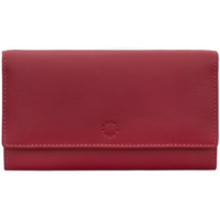 Yoshi Hudson Flap Over Cherry Red Leather Purse