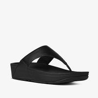 FitFlop Lulu Leather Toe Post Black Sandals