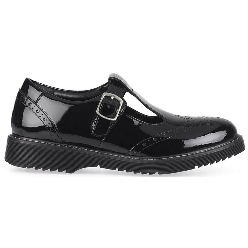 Start Rite Angry Angels Imagine Black Patent T-Bar Buckle School Shoes