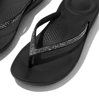 FitFlop Iqushion Sparkle Ergonomic Black Sandals