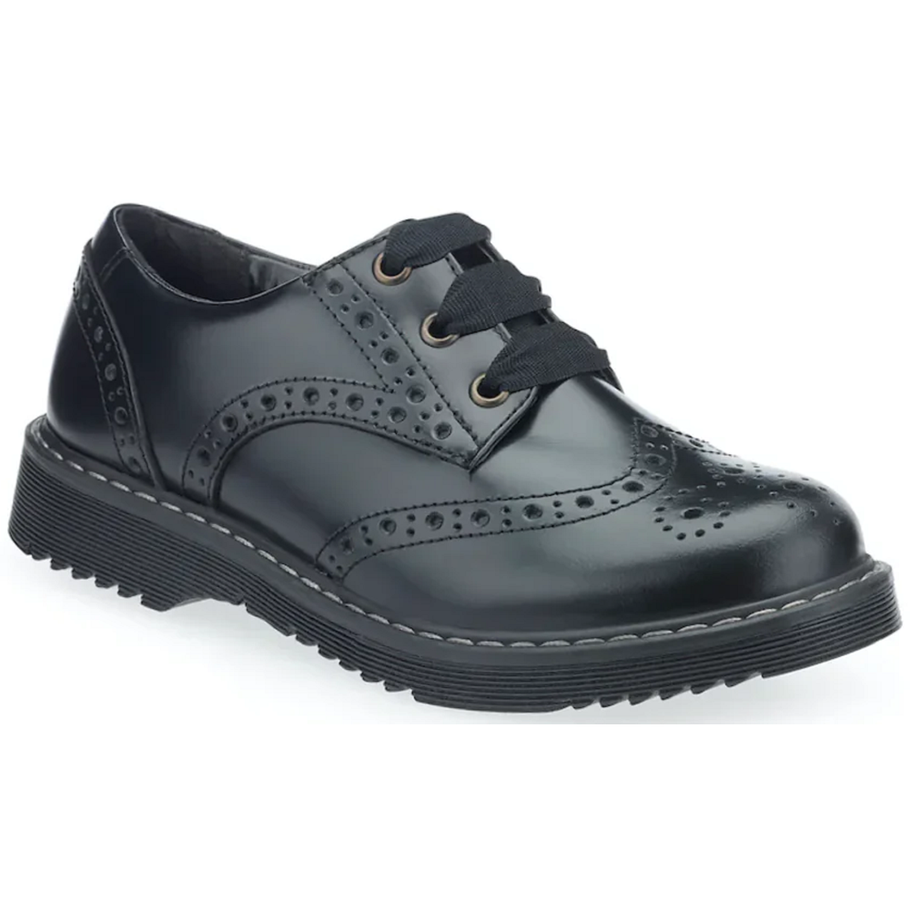 Start Rite Angry Angels Impulsive Black Leather School Shoes