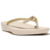 FitFlop Iqushion Sparkle Ergonomic Stone Beige Sandals