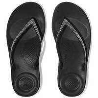 FitFlop Iqushion Sparkle Ergonomic Black Sandals