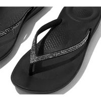 FitFlop Iqushion Sparkle Ergonomic Black Sandals