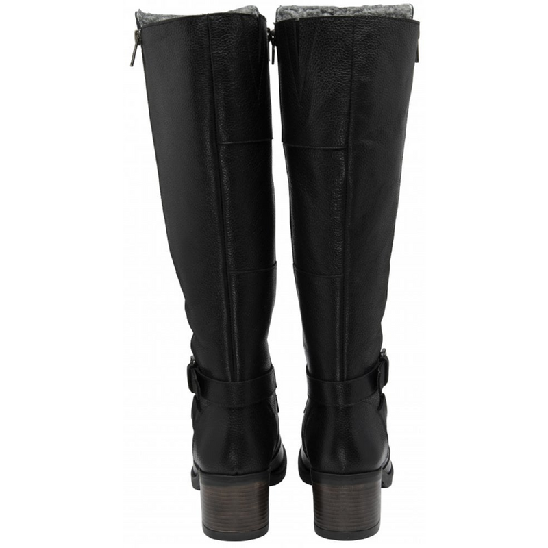 Lotus Jive Black Leather Knee High Boots