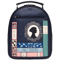 Yoshi Jane Austen Bookworm Navy Leather Backpack