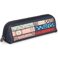 Yoshi Jane Austen Bookworm Navy Leather Pouch Pencil Case