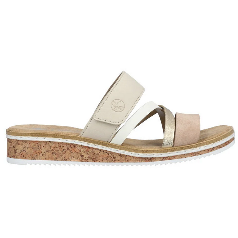 Rieker V3652-94 (Jewels) Altrosa Light Gold Sandals