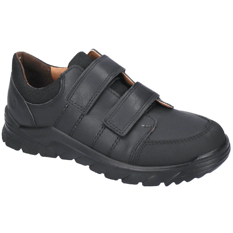 Ricosta Johno Black Leather School Shoes