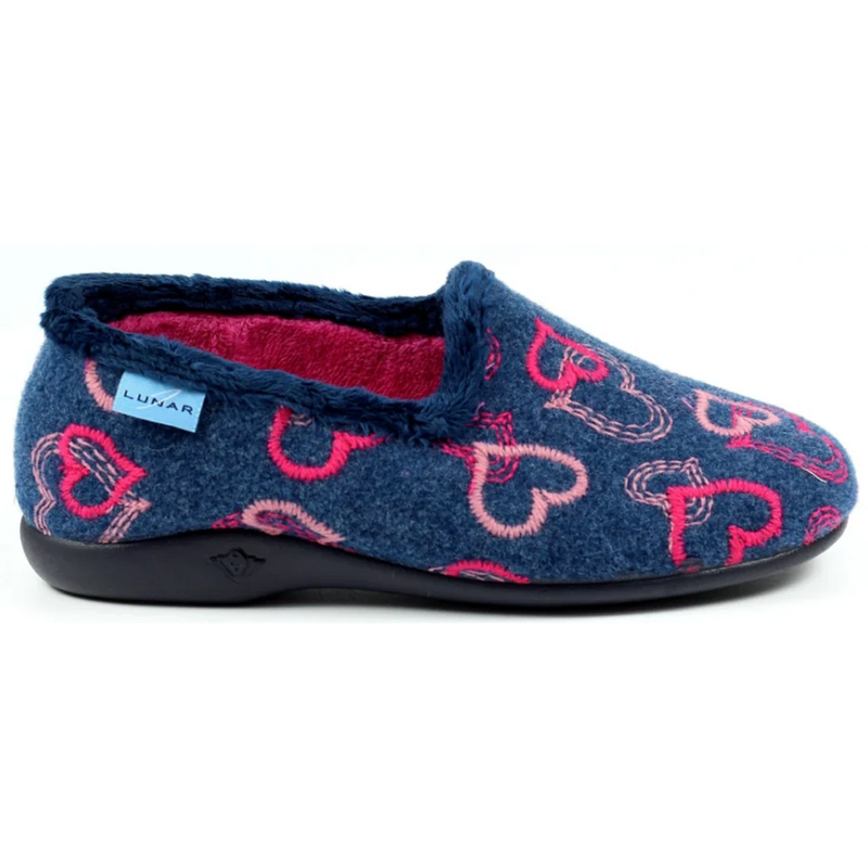 Lunar Jolly Navy Heart Full Slippers