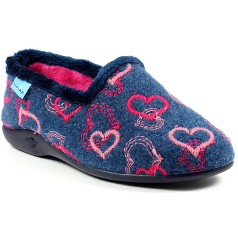 Lunar Jolly Navy Heart Full Slippers