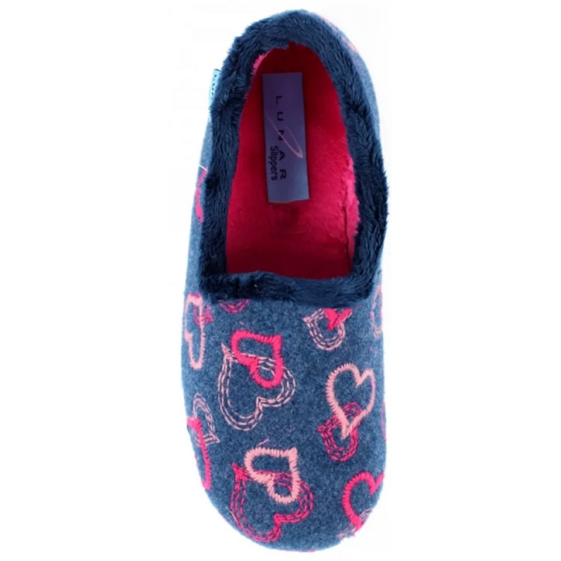 Lunar Jolly Navy Heart Full Slippers