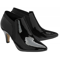 Lotus Kristina Black Patent Pointed Toe Shoe Boots