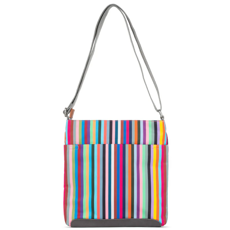 Roka Kennington B Recycled Canvas Multi Stripe Bag