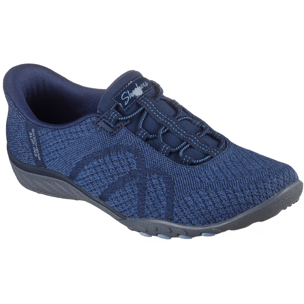 Skechers Breathe Easy – Knitty Waves Navy Trainers