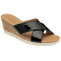 Lotus Liana Black Sandals