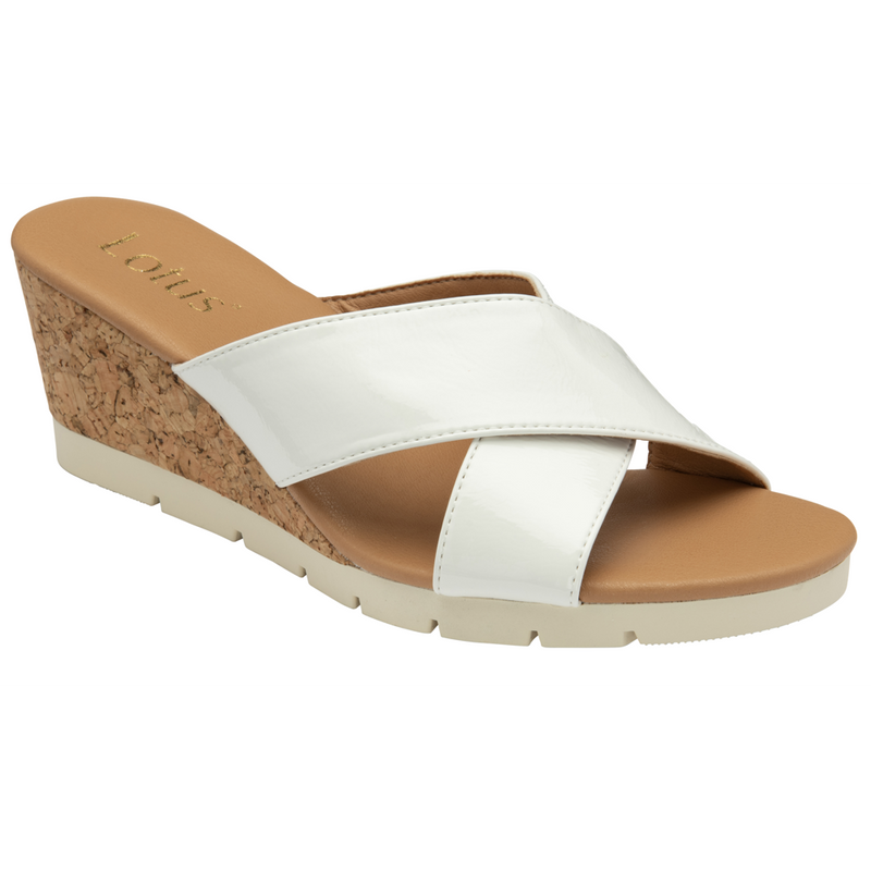 Lotus Liana White Sandals