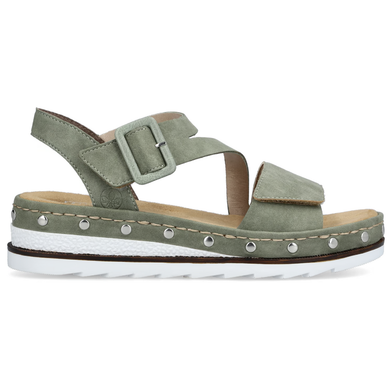 Rieker V7964-52 (Library) Green Sandals