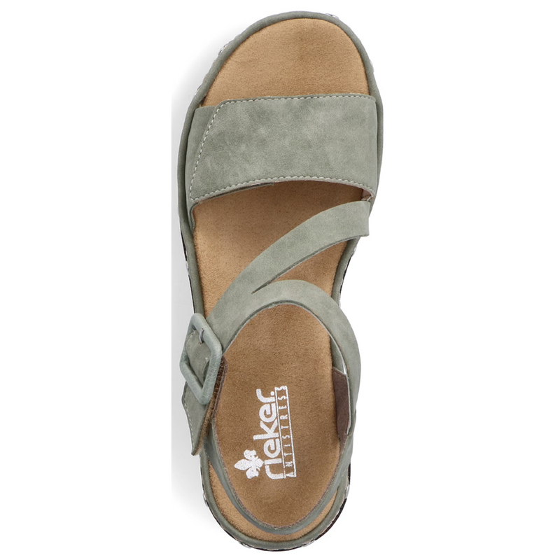 Rieker V7964-52 (Library) Green Sandals