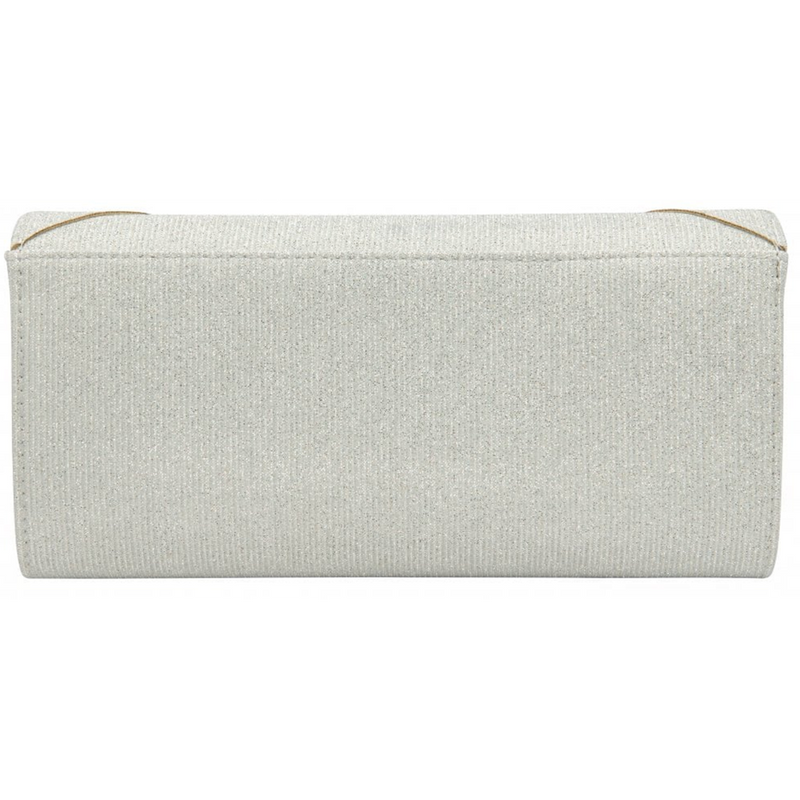 Lotus Esmee Silver Textile Clutch Bag