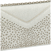 Lotus Esmee Silver Textile Clutch Bag