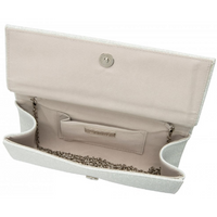 Lotus Esmee Silver Textile Clutch Bag