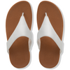 FitFlop Lulu Leather Toe Post Urban White Sandals