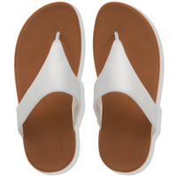 FitFlop Lulu Leather Toe Post Urban White Sandals