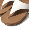 FitFlop Lulu Leather Toe Post Urban White Sandals