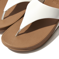 FitFlop Lulu Leather Toe Post Urban White Sandals