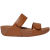 FitFlop Lulu Adjustable Leather Light Tan Slides