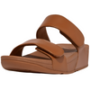 FitFlop Lulu Adjustable Leather Light Tan Slides