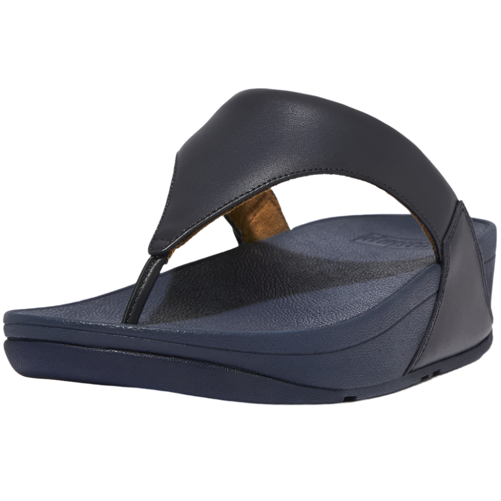 FitFlop Lulu Leather Toe Post Deepest Blue Sandals