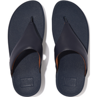 FitFlop Lulu Leather Toe Post Deepest Blue Sandals