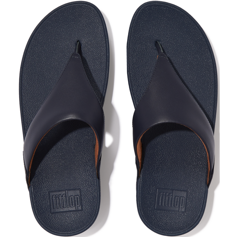 FitFlop Lulu Leather Toe Post Deepest Blue Sandals