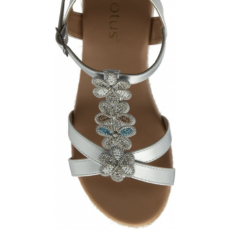Lotus Letica Silver Sandals