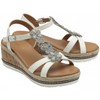 Lotus Letica White Sandals