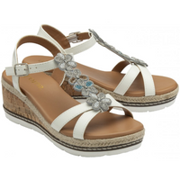 Lotus Letica White Sandals